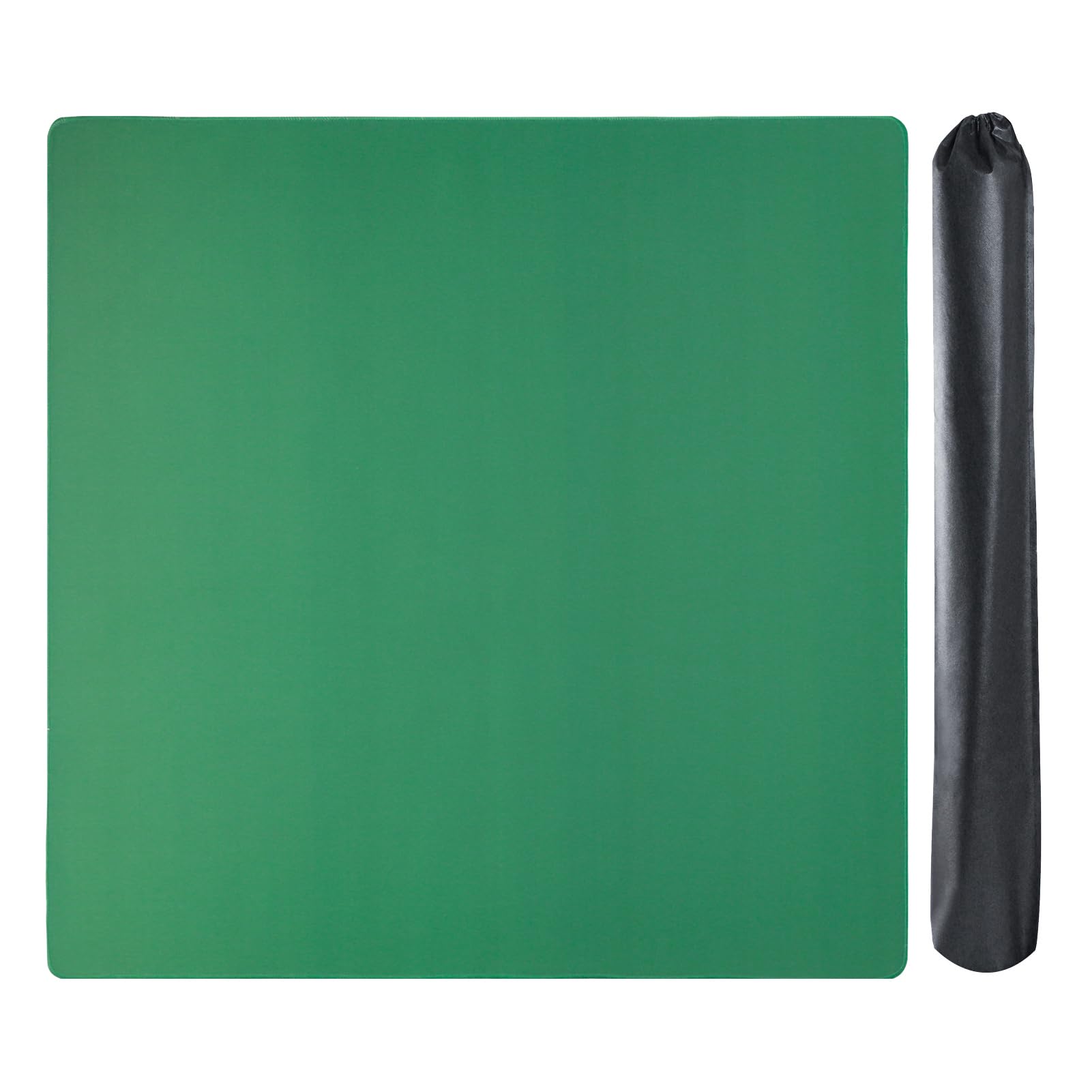 Premium Anti-Slip Mahjong Game Mat with 3 Dice - 31.5 Inch Noise Reducing Table Cover for Mahjong, Poker, Cards & Board Games (Green) - Perfect for Game Nights, Family Gatherings & Casino-Themed Parties