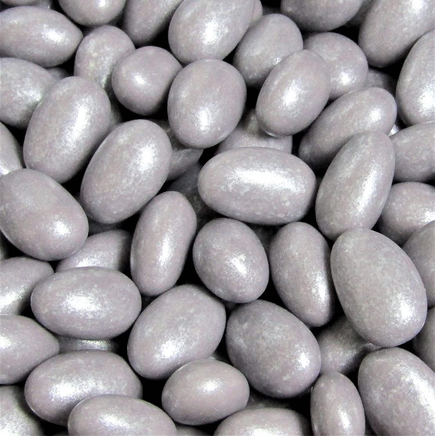 Premium Silver Jordan Almonds - Delicious Gourmet Candy for Weddings, Baby Showers & Special Events