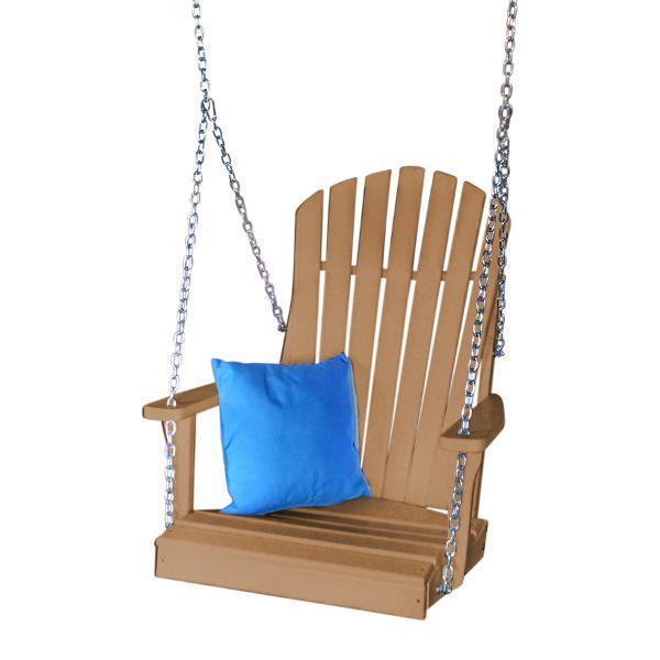 Premium A&L Furniture Poly Adirondack Chair Swing - Durable Outdoor Patio Furniture for Garden, Deck, Poolside - Weather-Resistant & Comfortable Hanging Chair for Relaxation