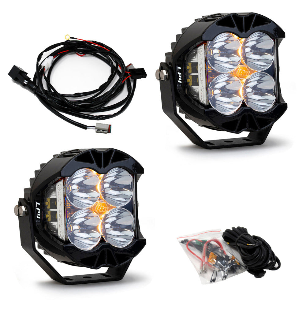 Baja Designs LP4 Pro LED Auxiliary Light Pod Pair - High-Performance Off-Road Lighting for Trucks, Jeeps & ATVs - Perfect for Night Driving, Trail Adventures & Off-Road Racing
