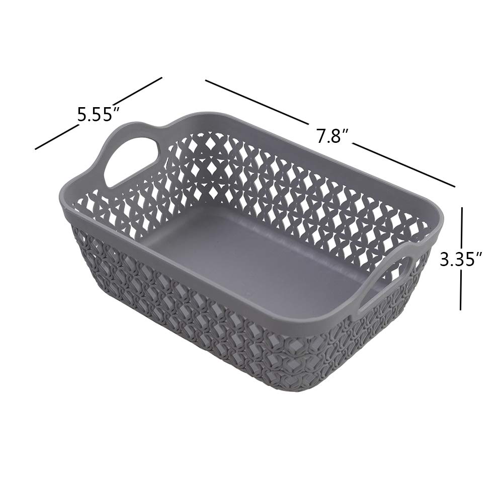 12-Pack Mini Plastic Storage Basket Trays - Organize Small Items, Jewelry, Office Supplies & Crafts - Perfect for Home, Office & DIY Projects