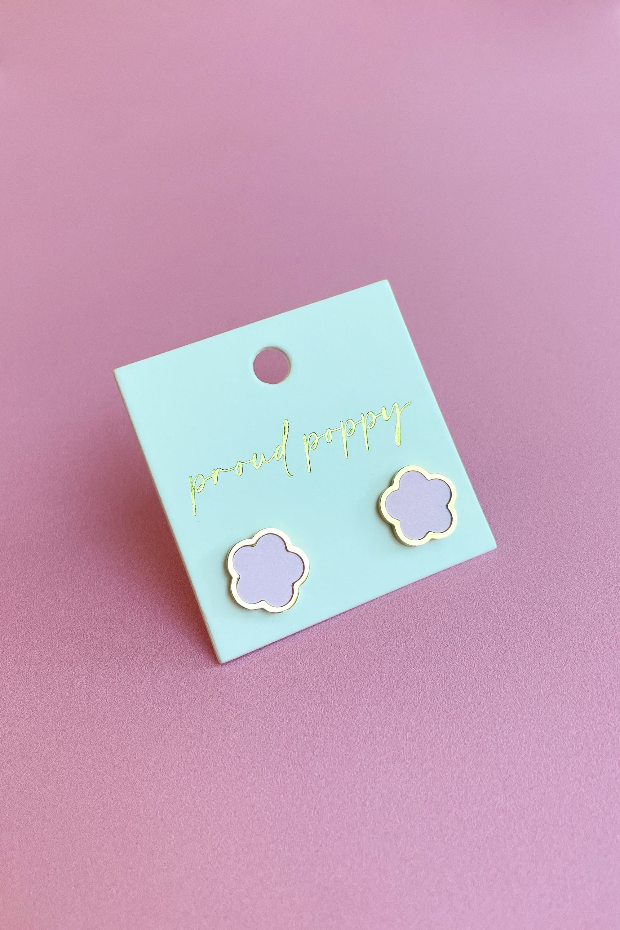 Pink Clover Earrings for Women - Dainty Floral Stud Earrings for Everyday Wear, Gift Giving & Special Occasions