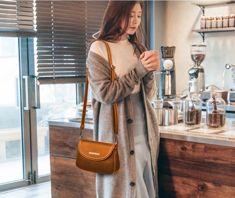 ASTIR COLLEEN Women's & Girls' Crossbody Sling Bag with Stitch Design - Fashion Shoulder Purse for Daily Use, Travel & Shopping