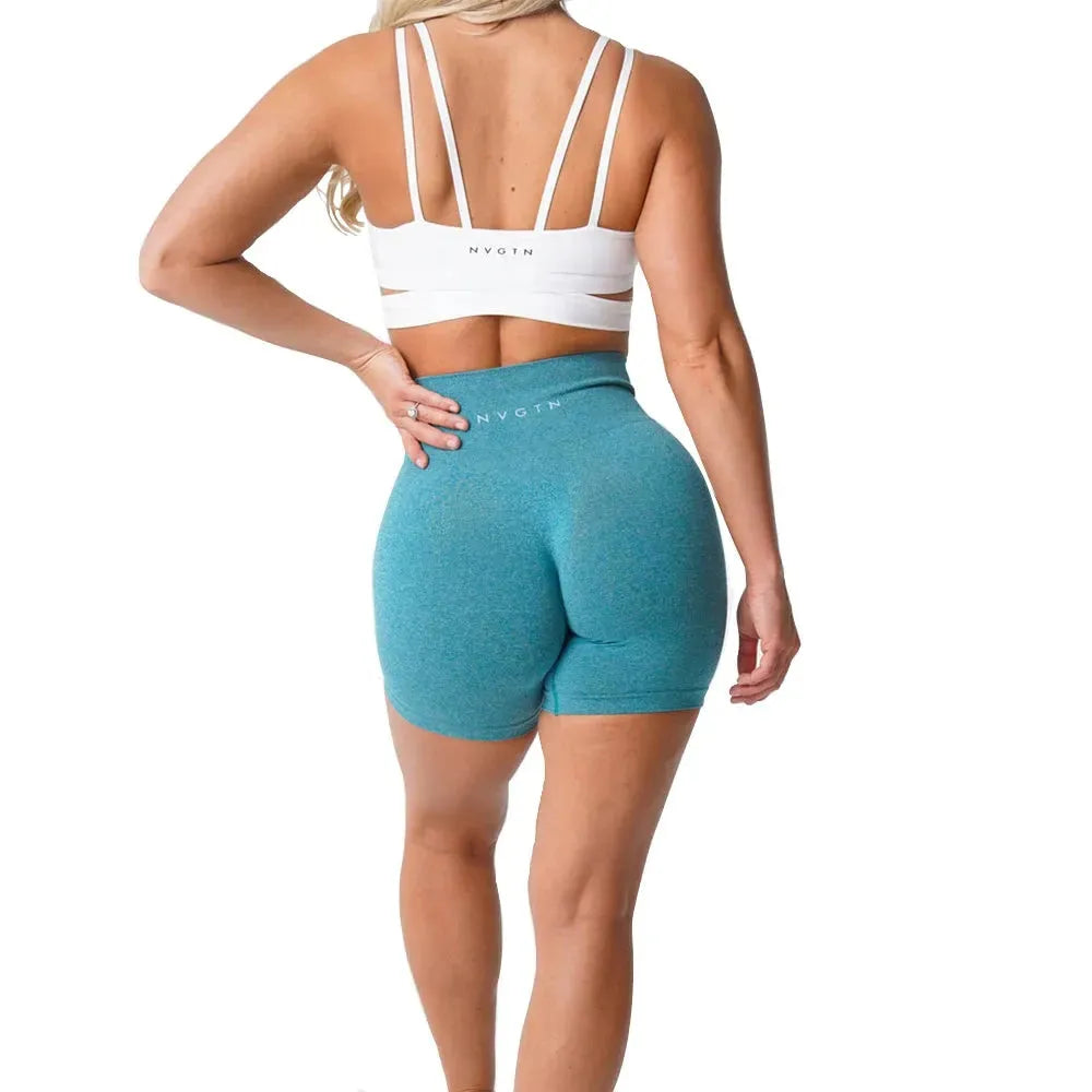 NVGTN Seamless Pro Shorts for Women - High Waisted Workout Shorts with Scrunch Detail - Perfect for Running, Yoga & Gym Training - Great for Intense Workouts & Active Lifestyle