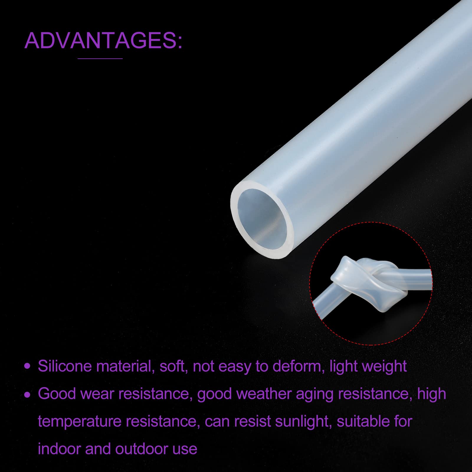 DMiotech 14mm ID 18mm OD 10 Feet Clear Silicone Hose - Flexible Industrial Grade Tubing for Water Transfer, Air Pump, Aquarium, Hydroponics & Garden Irrigation System