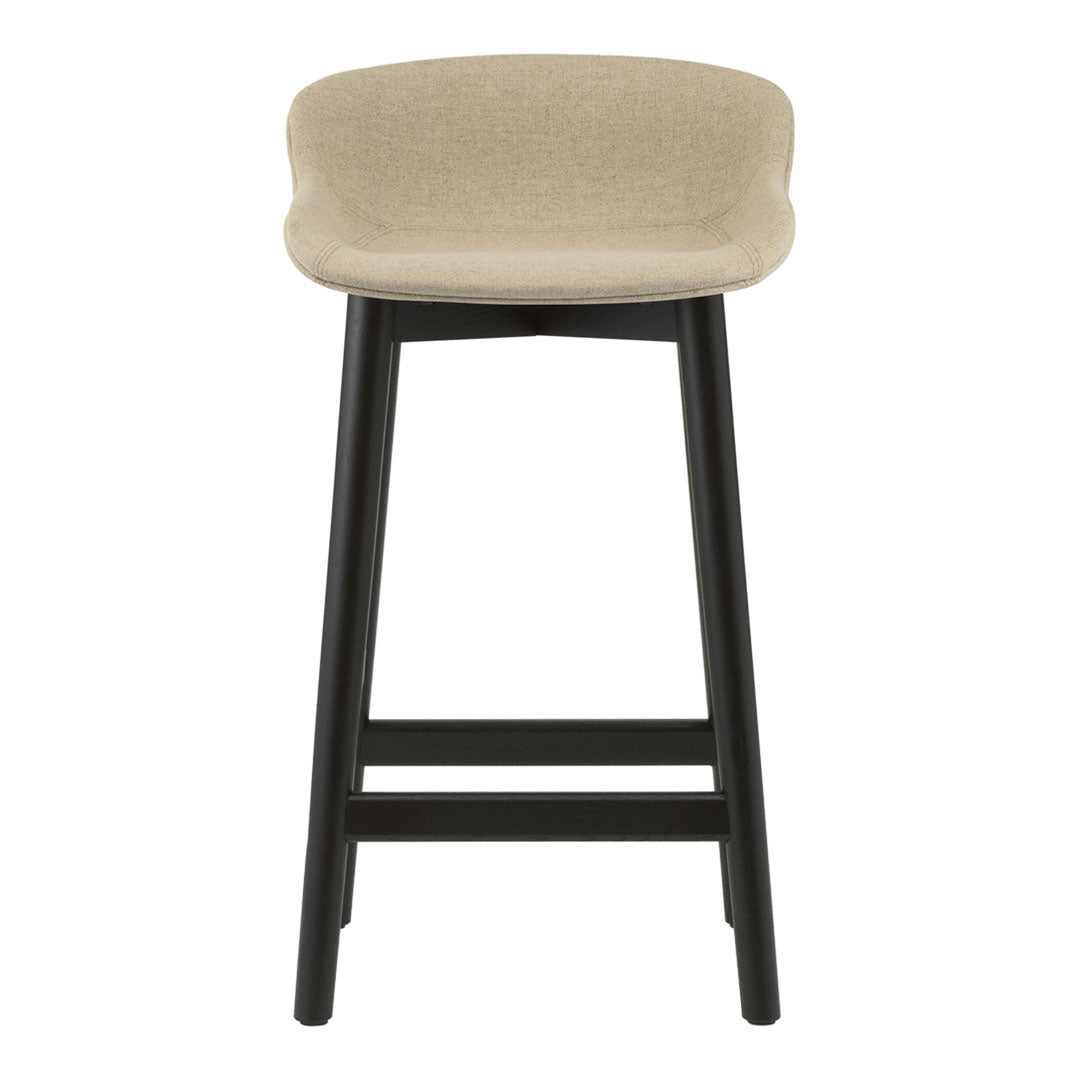 Premium Hyg Counter Stool with Full Upholstered Seat & Sturdy Wood Base - Perfect for Kitchen Islands, Breakfast Bars & Home Decor