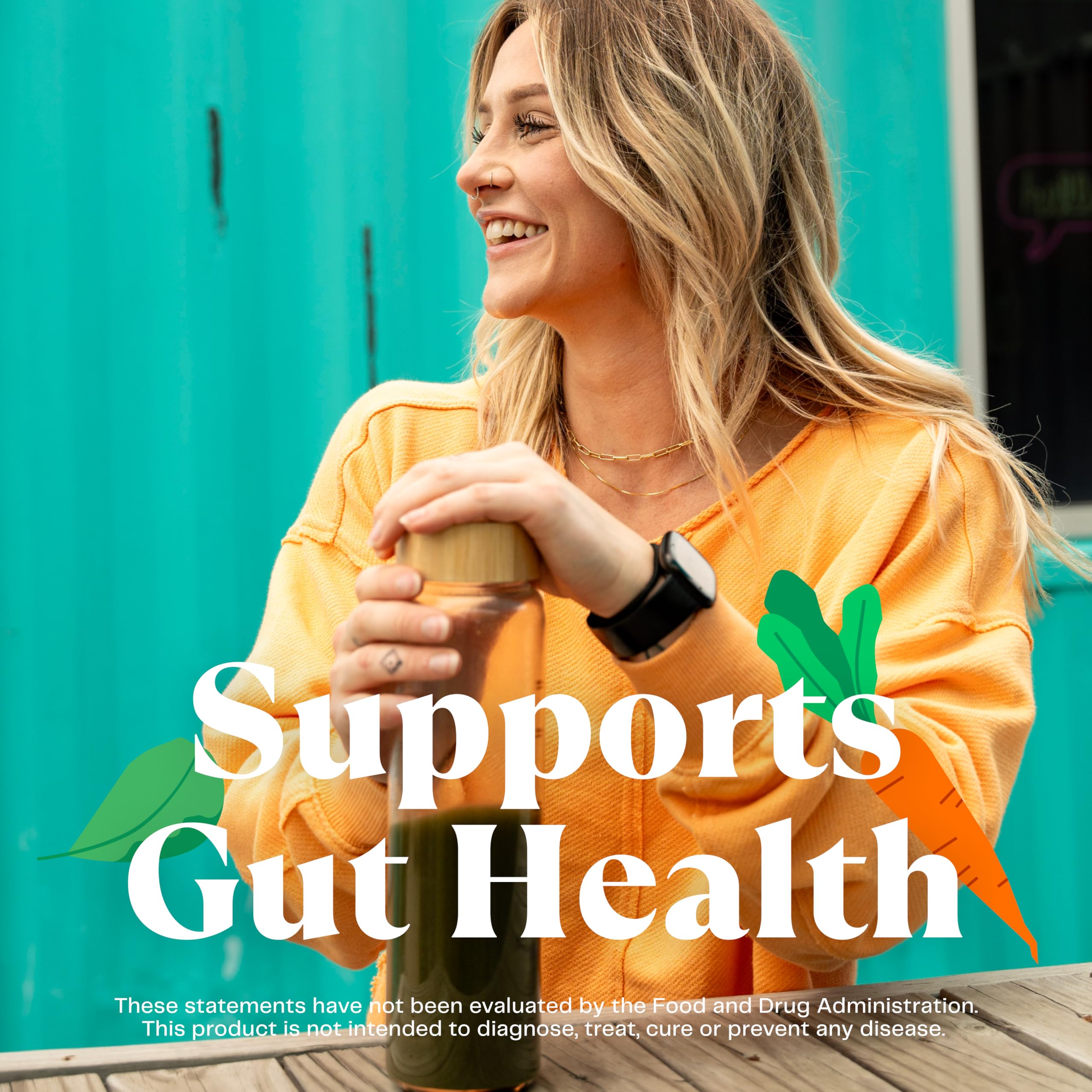 Organic Superfood Greens Powder with Digestive Enzymes & Probiotics - Spirulina, Chlorella, Beet Root - 60 Servings for Energy Boost & Gut Health - Perfect for Smoothies, Juices & Daily Wellness Routine