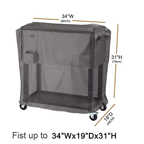 AKEfit Waterproof Patio Cooler Cart Cover for 65-80 Quart Rolling Ice Chests – Perfect for Outdoor Parties, Beach Trips, and Tailgating