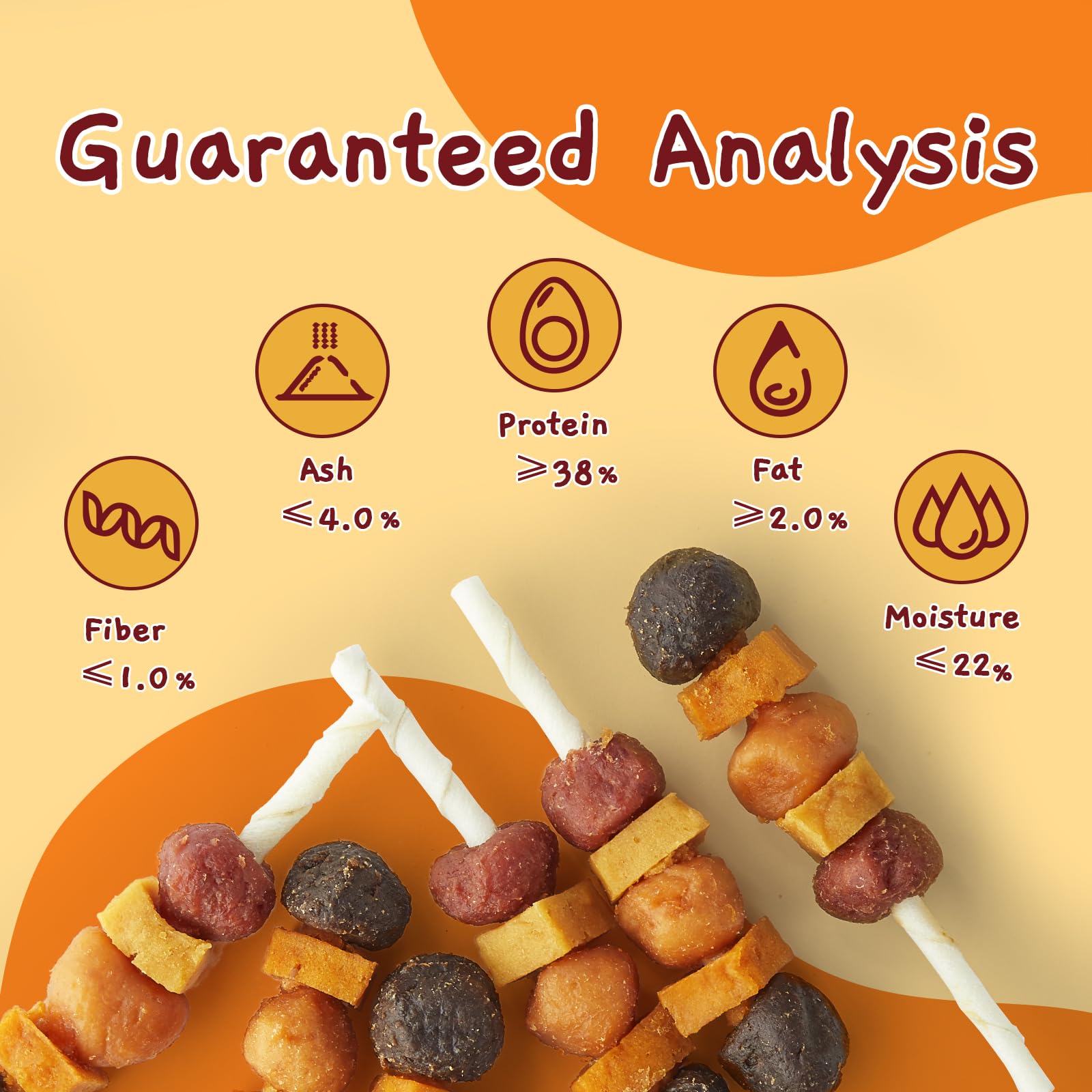 Jungle Calling Dog Kabob Treats - Chicken, Duck, Beef Flavors for Training & Play