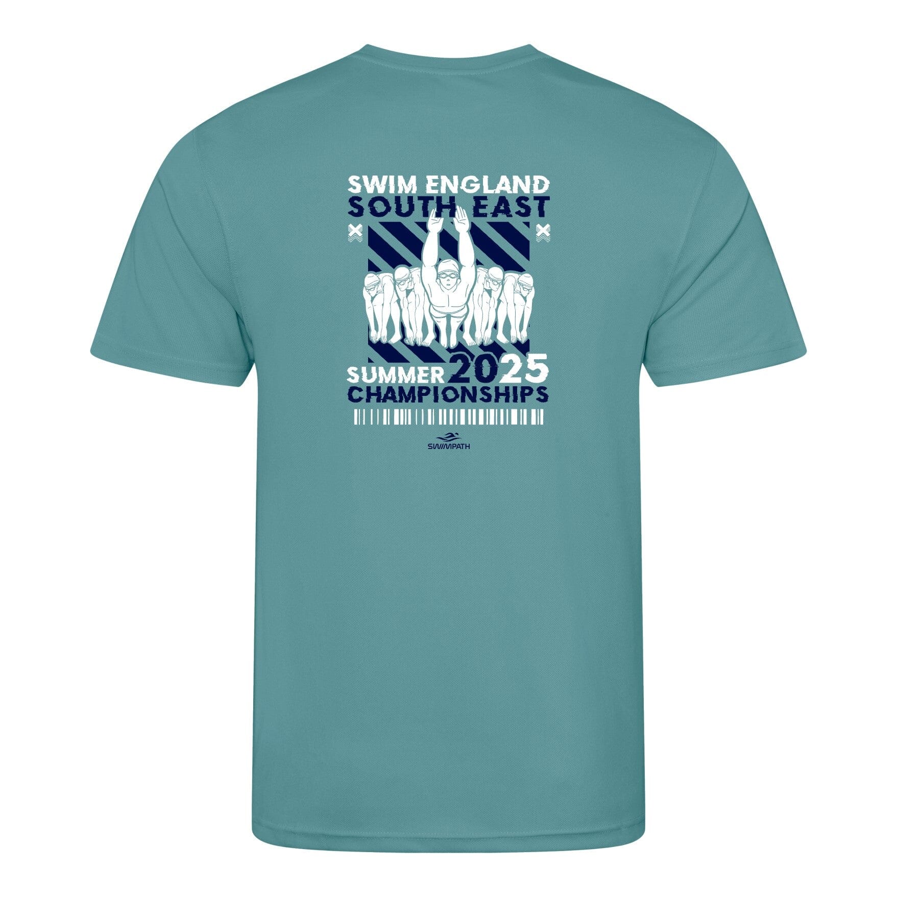 Swim England South East Summer Championships 2025 T-Shirt - Seafoam Green Cotton Tee for Swimming Competitions & Poolside Support