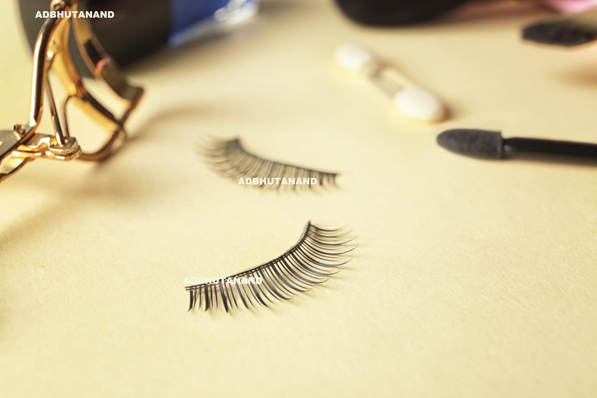 ADBHUTANAND® 3D Faux Mink False Eyelashes - Handmade Natural Black Long Thick Polyester Lashes (3 Pairs) | Perfect for Bridal, Party & Everyday Eye Makeup Looks