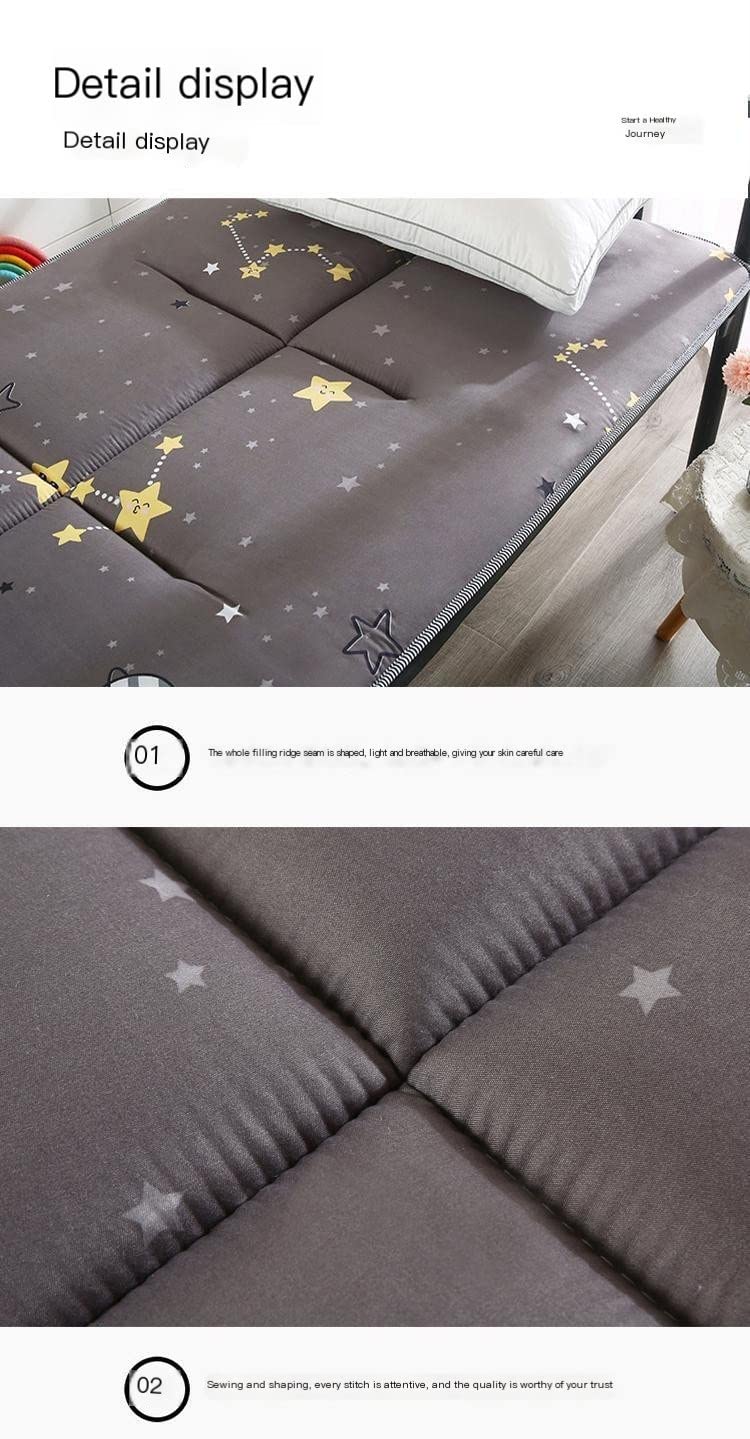Japanese Floor Futon Mattress - Foldable Tatami Floor Mat for Camping, Kids Bed, Lounger & Guest Bed - Portable Twin Size (1.2x2m) - Perfect for Small Spaces, Sleepovers & Outdoor Adventures
