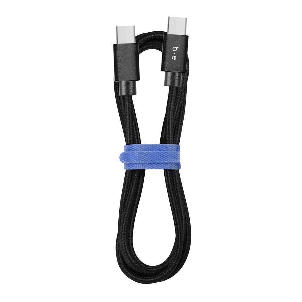 Blu Element 10ft Braided USB-C to USB-C Fast Charging & Sync Cable - Durable Nylon Cord for Phones, Laptops & Tablets - Perfect for Home, Office & Travel Use