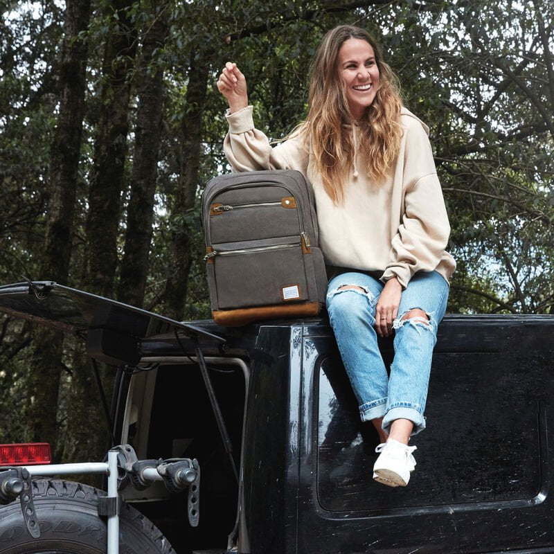 Travelon Anti-Theft Heritage Backpack - Secure & Stylish Travel Backpack for Women & Men | RFID Blocking, Cut-Resistant Straps | Perfect for Commuting, Hiking & International Travel