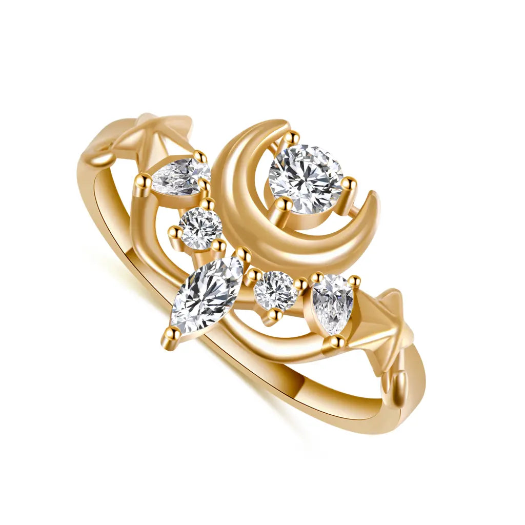 Luna Transformation Ring Gold - Elegant Stackable Ring for Women - Perfect for Everyday Wear, Gift Giving & Special Occasions