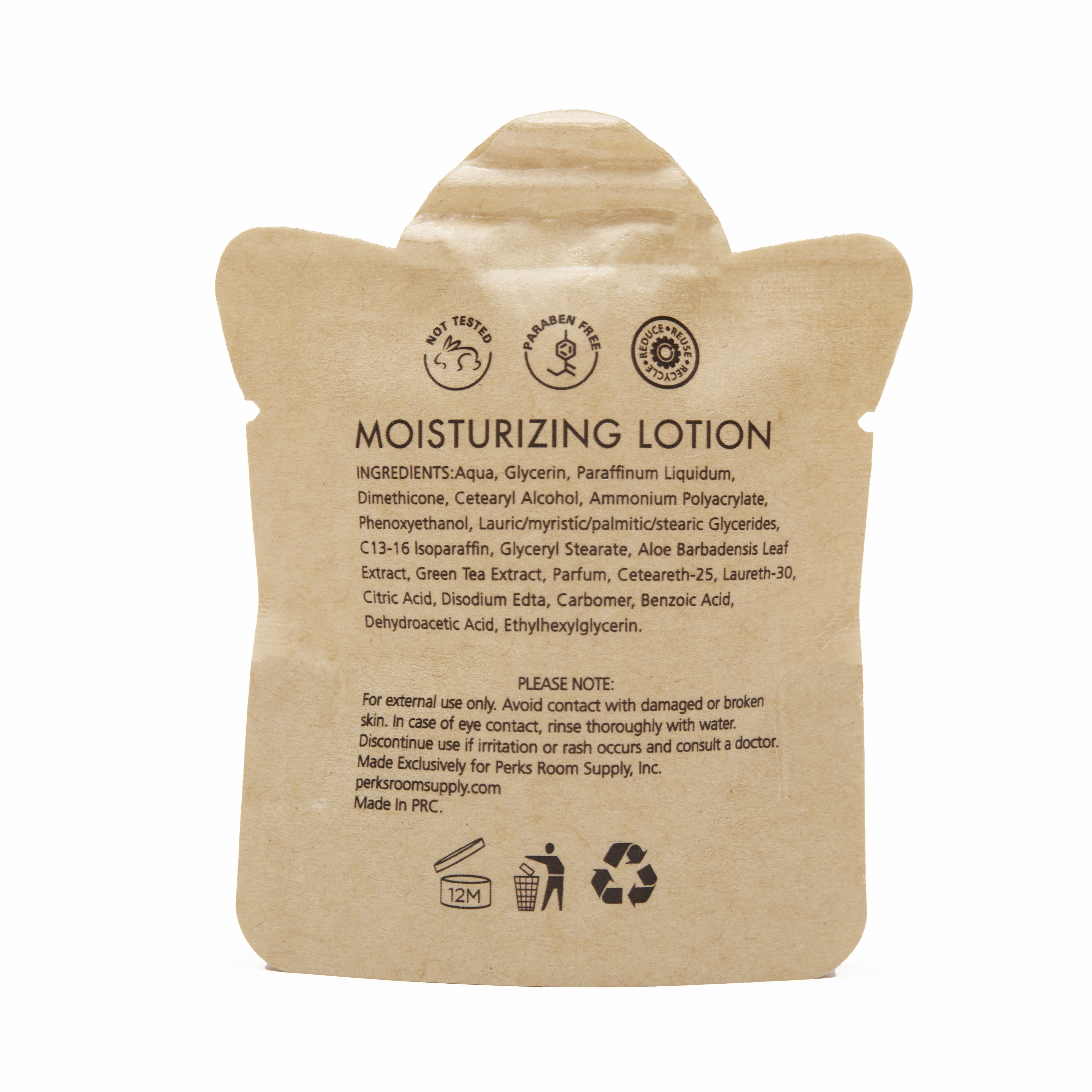 100 / 200 Pack Bulk Hotel Body Lotion - Travel Size 0.75oz Aloe & Green Tea Extract Moisturizer - Eco-Friendly Kraft Paper Pouch - Perfect for Hotels, Spas, Travel & Guest Amenities