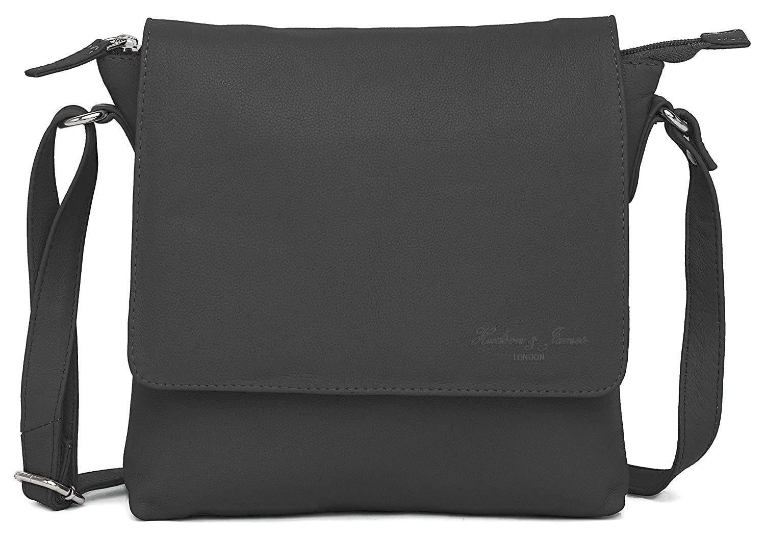 Hudson & James Genuine Leather Women's Crossbody Bag - Stylish Shoulder Purse for Work, Travel & Everyday Use - Fits iPad & Essentials - Perfect for Office, Commuting & Weekend Outings
