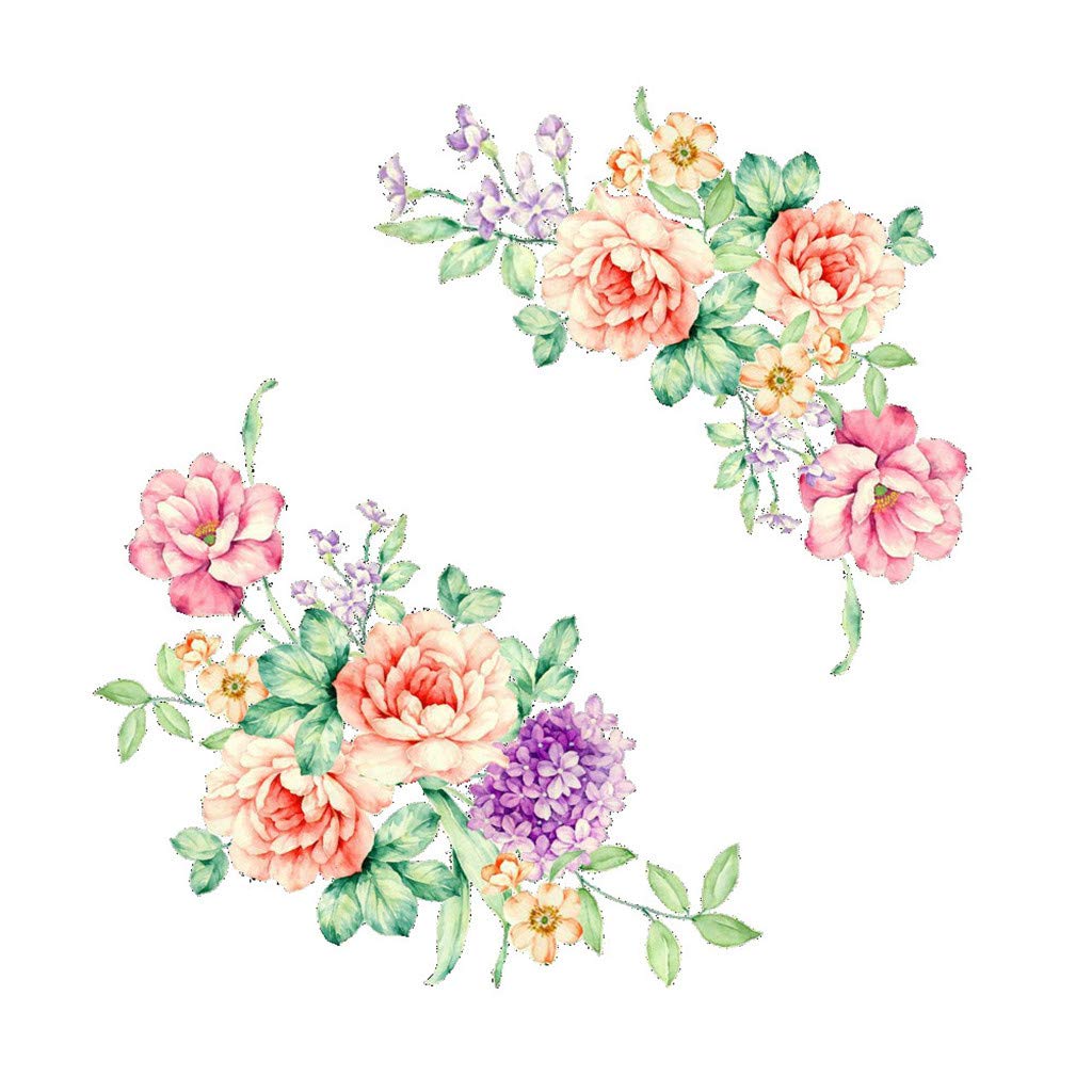 JHGH 3D Wall Stickers - Colorful Peony Flower Decals for Fridge, Bathroom & Home Decor - Perfect for Kitchen, Bedroom, and Toilet Decoration