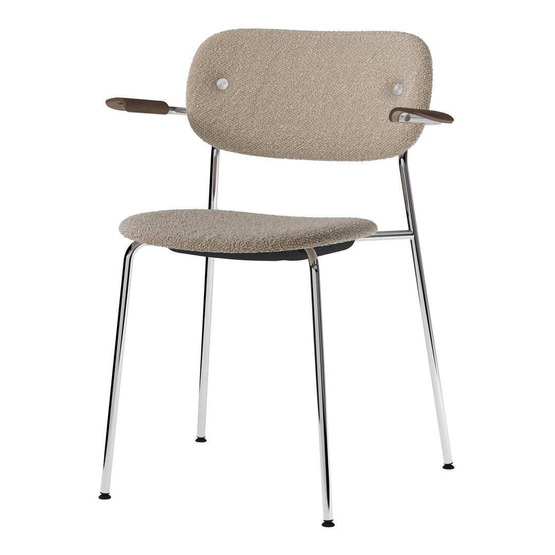 Co Dining Chair with Armrests - Fully Upholstered Modern Dining Chair for Kitchen, Dining Room & Breakfast Nook - Comfortable & Stylish Seating Solution