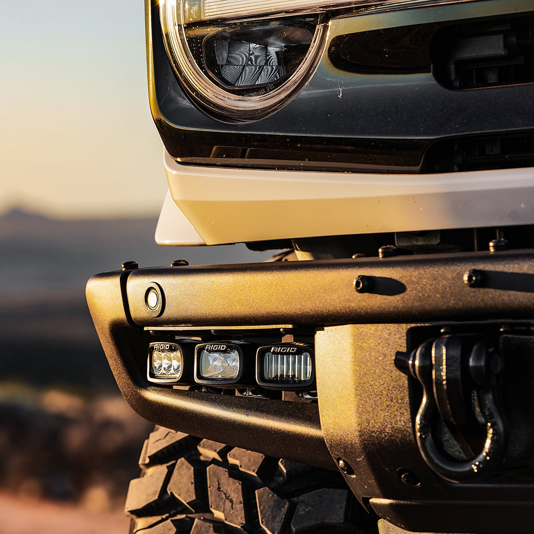 2021-2023 Ford Bronco Rigid Modular Bumper Triple SR M Fog Light Kit - Off-Road Adventure & Night Driving Upgrade