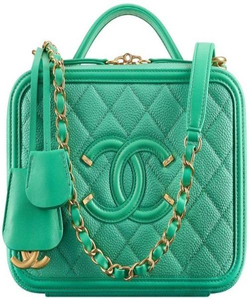 Chanel Small Vanity Case in Green | Luxury Crossbody Bag for Women | Perfect for Evening Events, Travel & Everyday Use