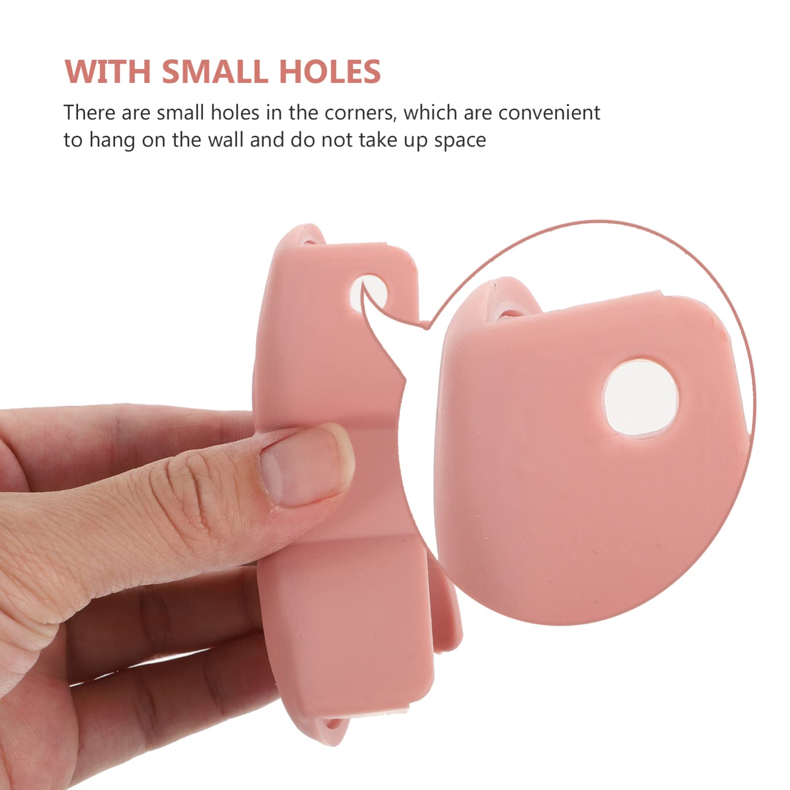 Cabilock 4pcs Silicone Heat Insulation Clips - Bow Design Pot Holders, Heat Resistant & Non-Slip Kitchen Clips, Wall Mountable (Pink) - Perfect for Cooking, Baking & Hanging Kitchen Utensils