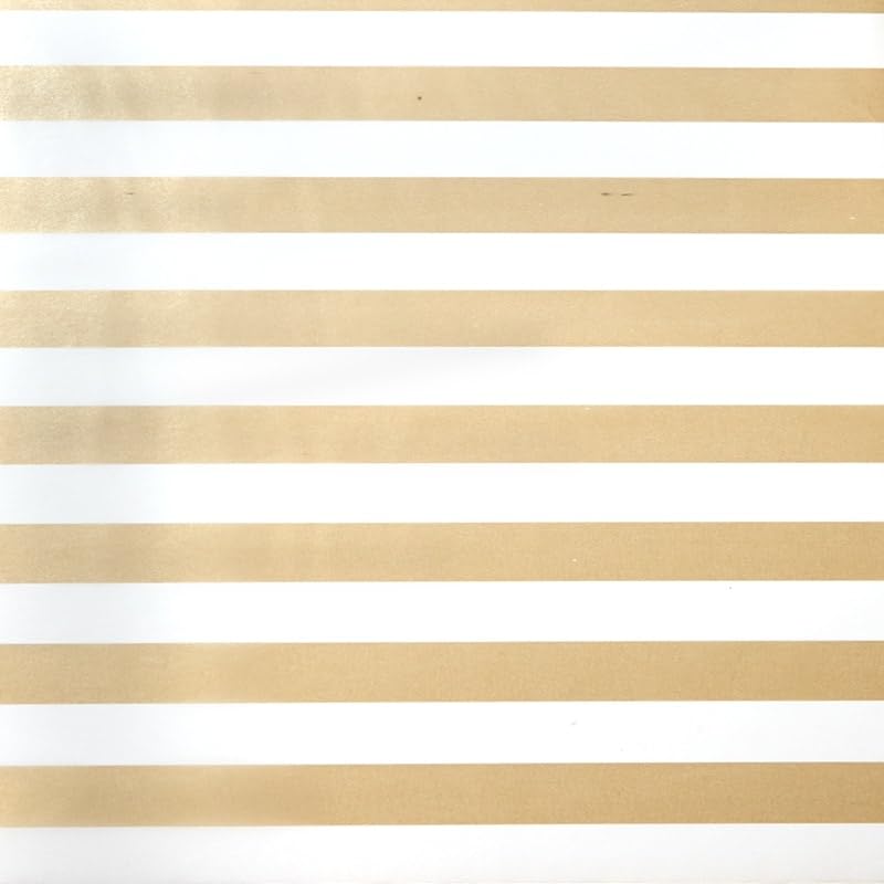 Premium Gold and White Striped Tissue Paper - Bulk Pack of 240 Sheets (20