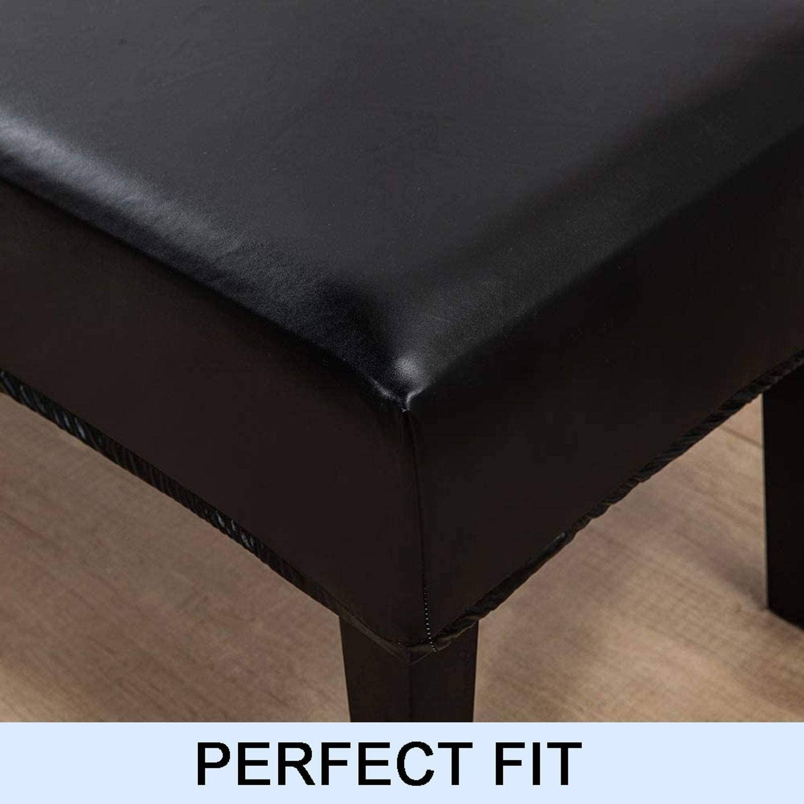 Elastic PU Upholstered Bench Covers Set of 1/2 - Waterproof Dining Room Bench Slipcover, Universal Size Seat Protector for Living Room, Kitchen, Bedroom - Perfect for Home Decor & Furniture Protection
