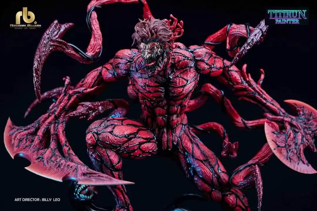 Reborn Studio Carnage Cletus Kasady Action Figure - Marvel Comics Supervillain Collectible for Display & Cosplay