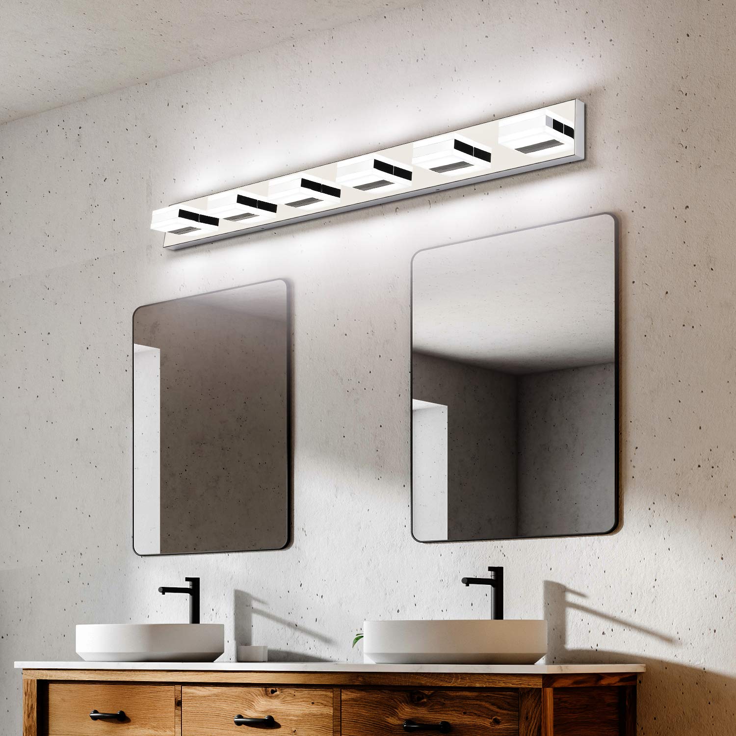 Modern LED Bathroom Vanity Lights - Chrome & Nickel Finish for Mirror Fixture | Perfect for Home & Hotel Bathrooms