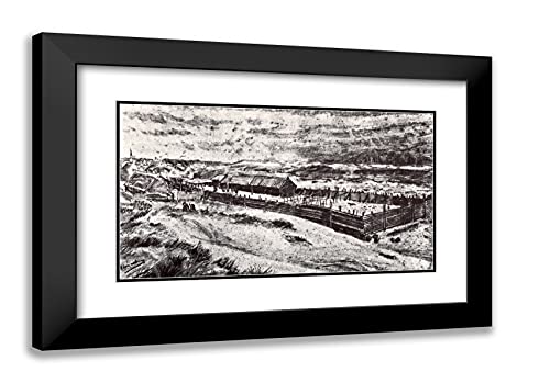 Black Modern Wood Frame with Double Matting