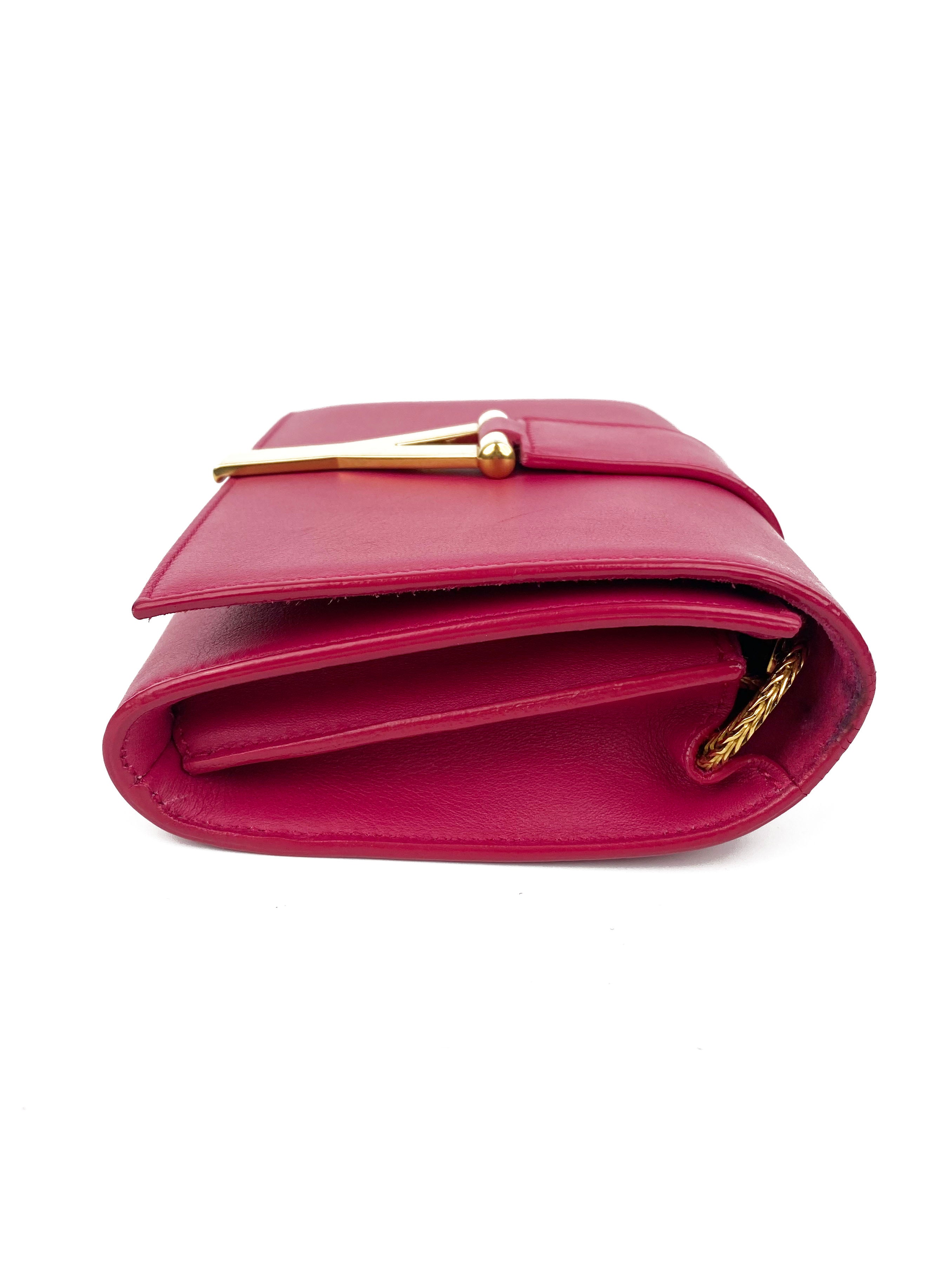 Saint Laurent Mini Pink Ligne Crossbody Bag - Luxury Designer Shoulder Purse for Women | Perfect for Date Night, Parties & Everyday Use