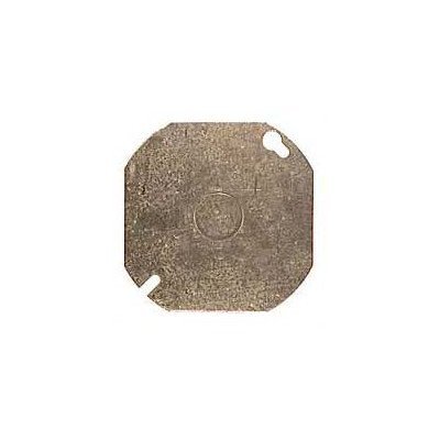 Octagon Blank Box Cover with Knockout - Durable Electrical Enclosure for Outdoor & Indoor Wiring - Perfect for Home, Office, and Industrial Electrical Installations