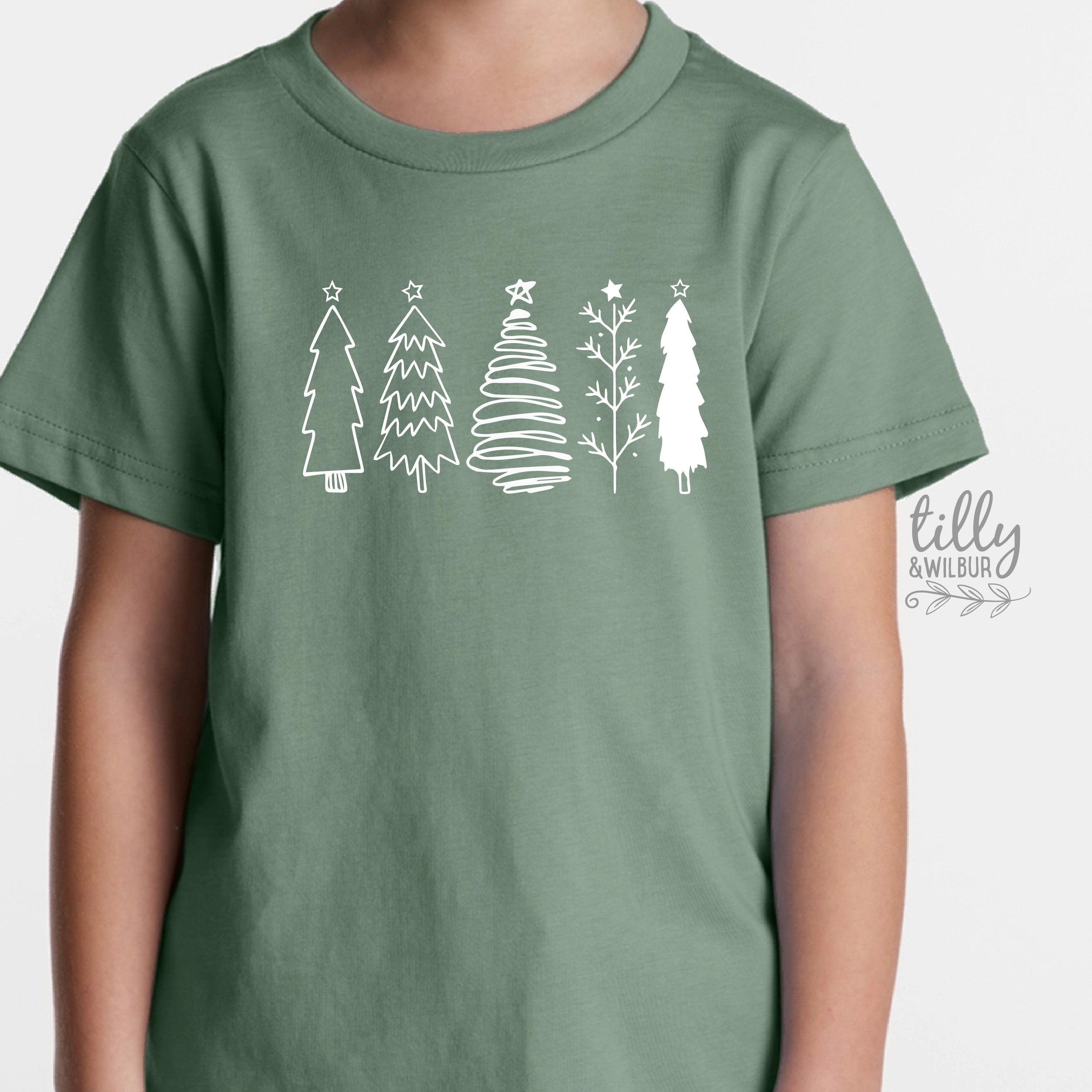 Christmas Tree Graphic T-Shirt for Women & Men - White & More Colors - Holiday Party & Casual Wear