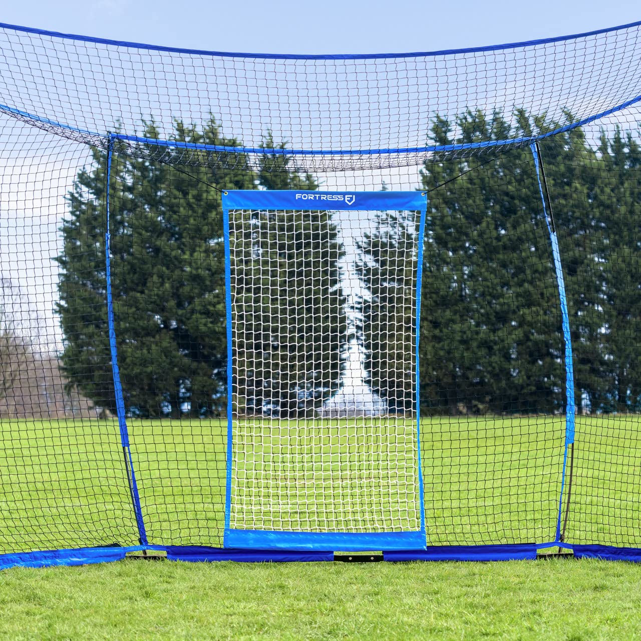 FORTRESS Baseball Pop-Up Backstop Net - Portable Pitching & Batting Practice Net for Baseball & Cricket Training | Durable Sports Equipment for Backyard, Field & Indoor Use