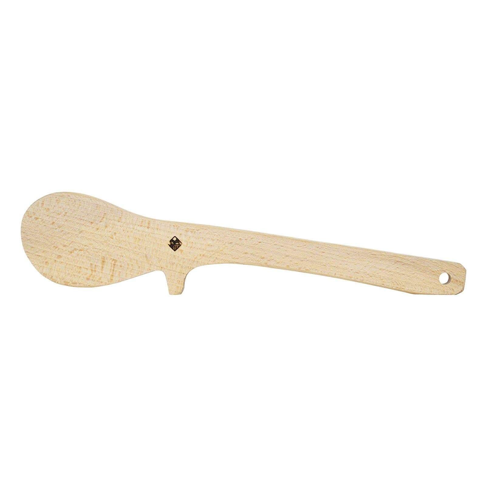 Handcrafted Japanese Beech Wood Spatula - Miranda Style Omoeraku Wooden Cooking Utensil for Baking, Flipping & Stirring - Perfect for Non-Stick Pans & Healthy Cooking