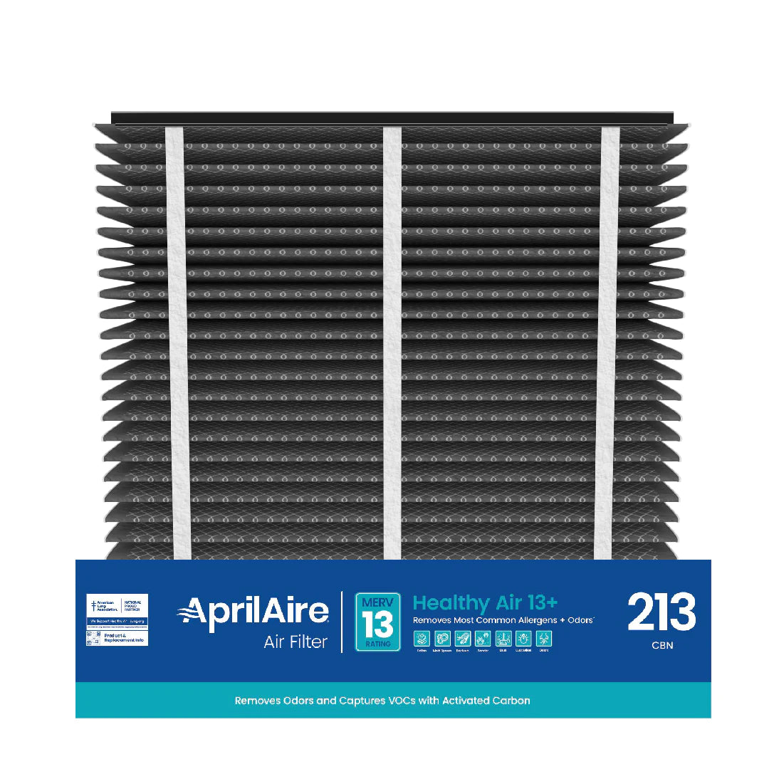 Aprilaire 213CBN MERV 13 Furnace Air Filter with Carbon Replacement Media - 2 Pack | Improves Indoor Air Quality for Homes & Offices