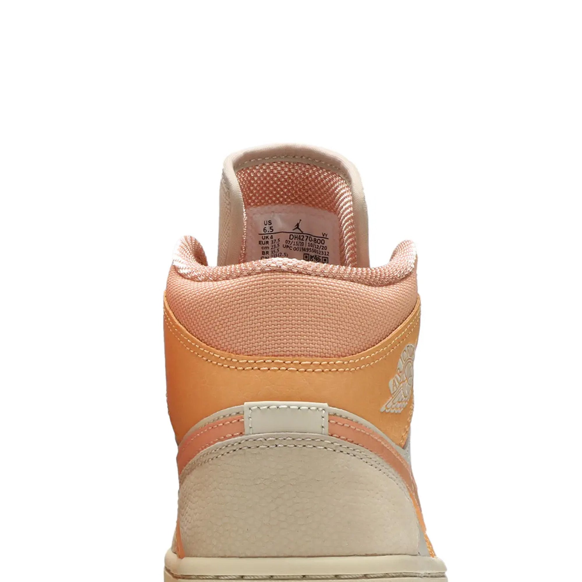 Air Jordan 1 Mid 'Apricot Orange' Women's Basketball Shoes - Retro High-Top Sneakers for Casual Wear & Street Fashion