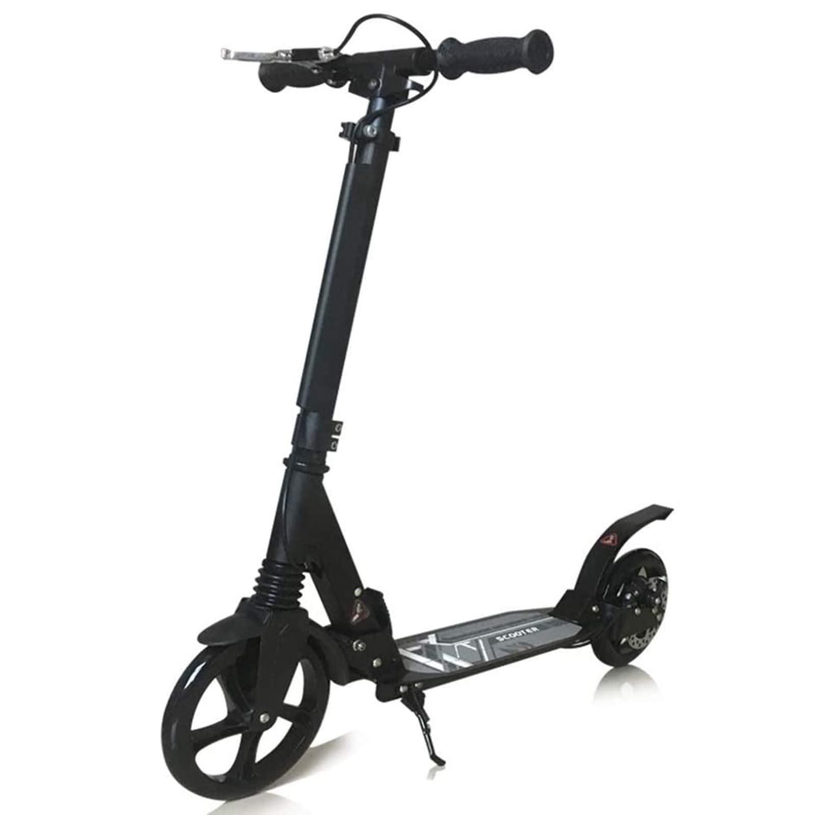 **Adult Unisex Kick Scooter - 220 lbs Weight Capacity, Commuting & Urban Travel, Disc Brake for Safety, Non-Electric Black Scooter - Perfect for Teens & Adults, Birthday Gifts, Daily Commute & City Exploration**
