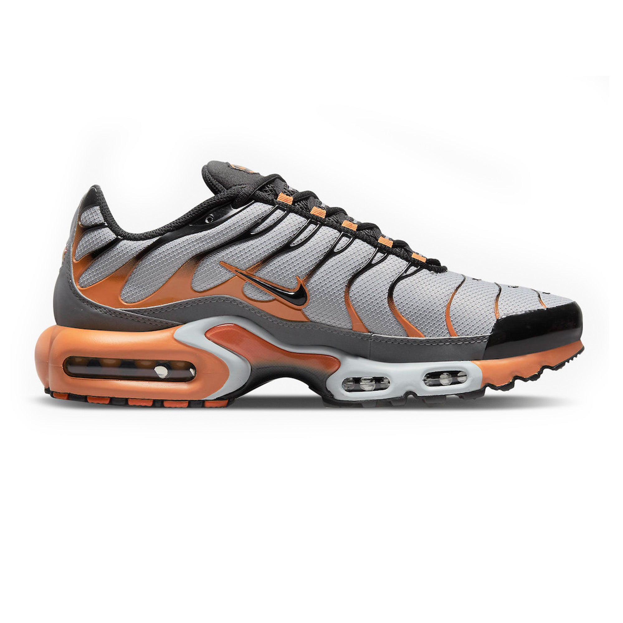 Nike Air Max TN Plus 'Grey Black Orange' Men's Running Shoes (2022) - Lightweight Cushioned Sneakers for Gym Workouts & Streetwear Fashion
