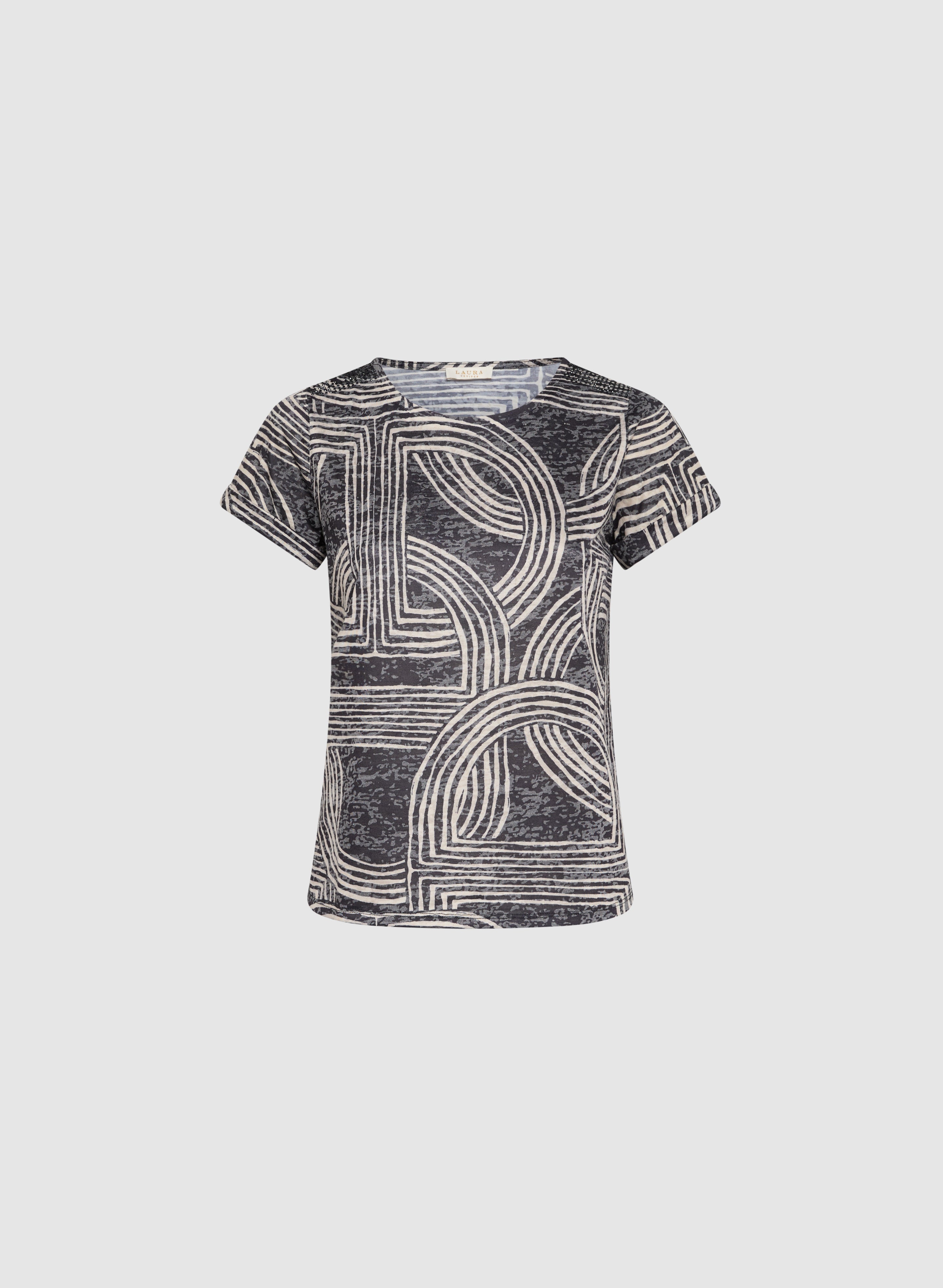 Abstract Striped Print T-Shirt for Men & Women - Trendy Casual Tee for Everyday Wear, Street Style & Summer Outfits