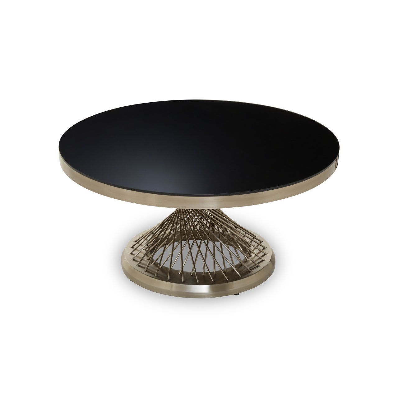 Anthea Silver Frame Coffee Table - Modern Glass Top Living Room Furniture for Home Decor & Stylish Interior Design
