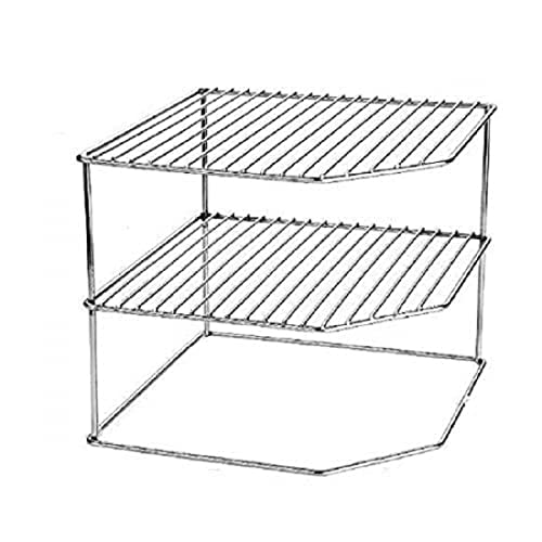 Stainless Steel 3-Tier Corner Storage Rack - Multipurpose Kitchen Shelf for Plates, Dishes & Organizing - Space-Saving Solution for Small Kitchens, Bathrooms & Pantries