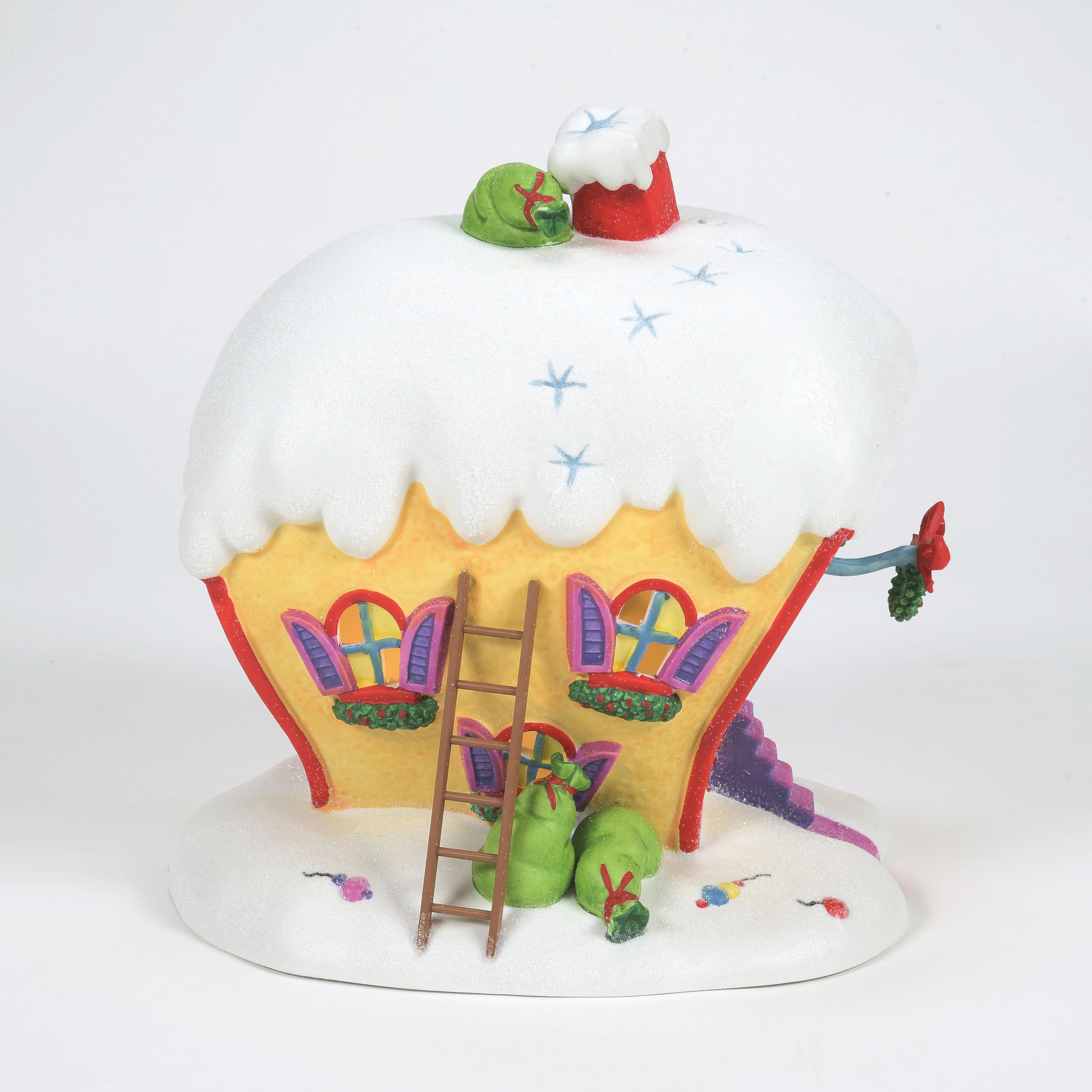 Department 56 Dr. Seuss The Grinch Village Cindy Lou Who's House - LED Lit Christmas Collectible, Hand-Painted Porcelain Holiday Decor (7.48 Inch) - Perfect for Christmas Village Displays, Mantel Decorations & Festive Home Decor