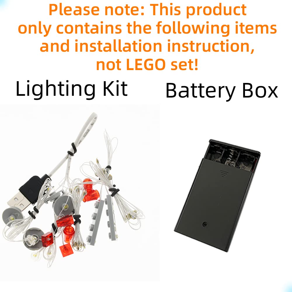 GEAMENT LED Light Kit for Lego Ghostbusters ECTO-1 10274 Creator Set - Compatible with ECTO-1 Model (Building Blocks Not Included) - Perfect for Display, Collectors and DIY Lighting Projects