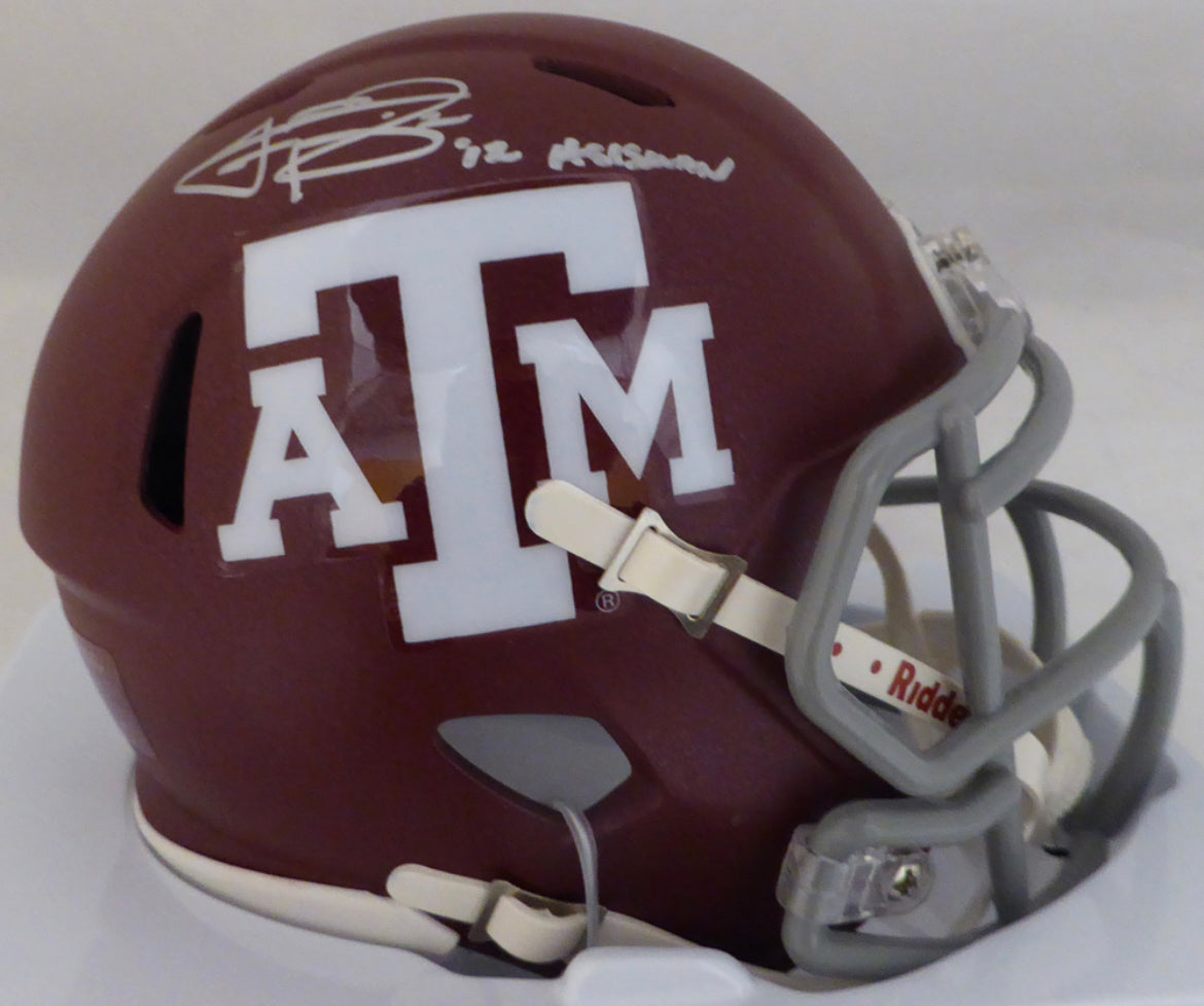 Johnny Manziel Autographed Texas A&M Aggies Maroon Speed Mini Helmet - 12 Heisman Trophy Winner - JSA Certified - Collectible Football Memorabilia for Fans & Sports Enthusiasts - Perfect for Display in Man Caves, Sports Bars & Game Rooms