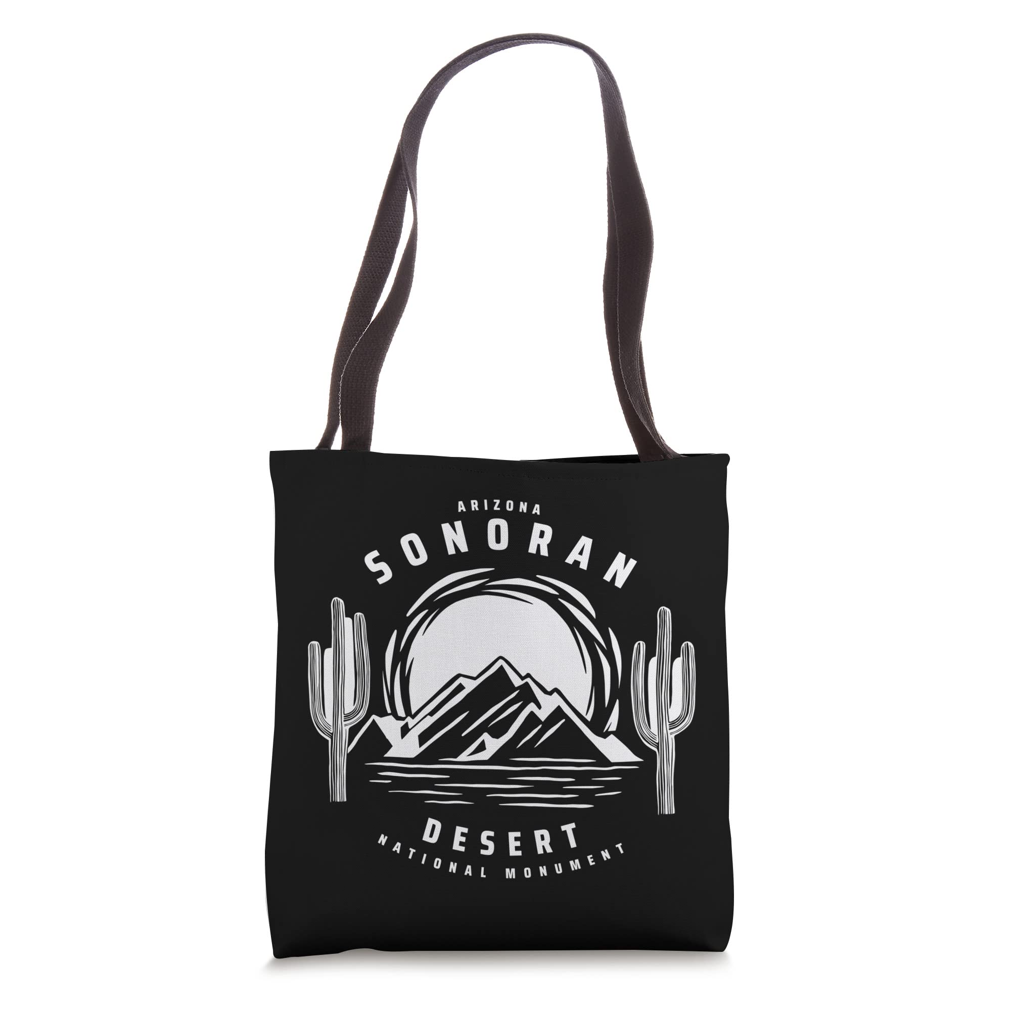 Sonoran Desert Souvenir Tote Bag - Eco-Friendly Cotton Canvas Shopping Bag with Cactus Design | Perfect for Groceries, Beach Trips & Farmers Market