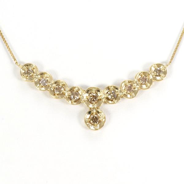 18K Yellow Gold Brown Diamond Necklace for Women | Elegant & Luxurious Jewelry Gift for Anniversary, Birthday & Special Occasions