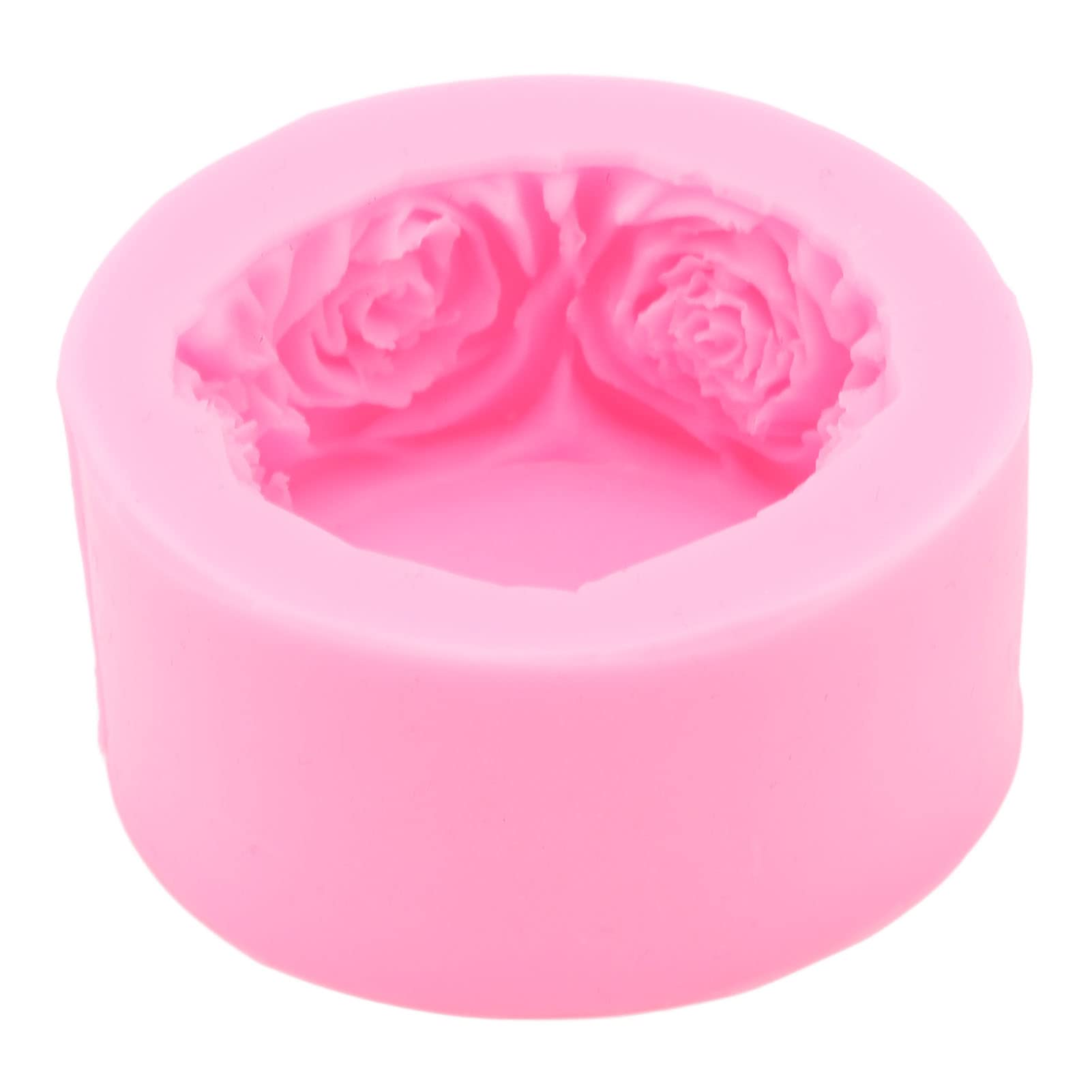 3D Rose Flower Silicone Fondant Mold for Cake Decorating, DIY Baking, Soap, Cupcake, Jelly & Chocolate - Perfect for Wedding, Birthday Party & Home Baking (Pink)