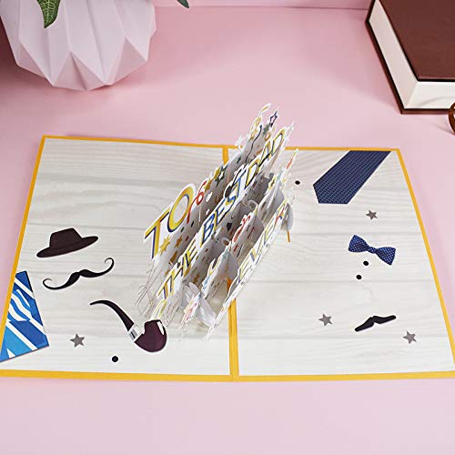 3D Happy Birthday Card for Dad - Funny Father's Day Greeting Card | Best Gift for Dad Birthday, Father's Day & Special Occasions | Perfect for Home, Office & Party Decorations